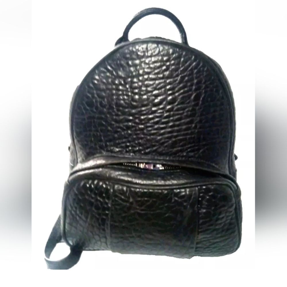 Alexander Wang Dumbo Backpack Black Leather Silver Hardware